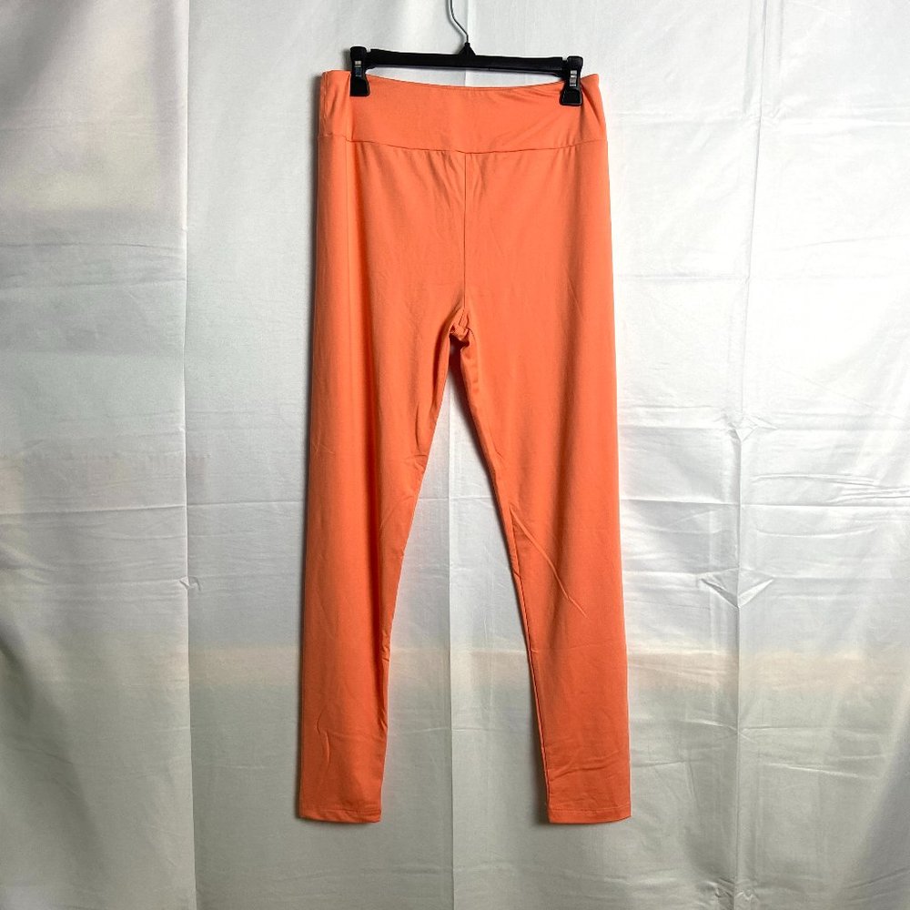 lularoe tall & curvy solid color peach orange leggings